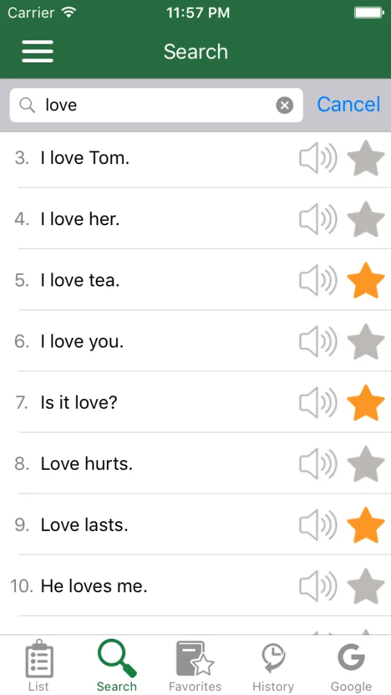 English - Italian Common Phrases Screenshots