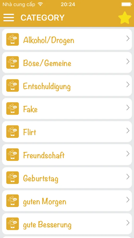Love SMS (German) - Send emotional message to the family, friends and loved ones.应用截图