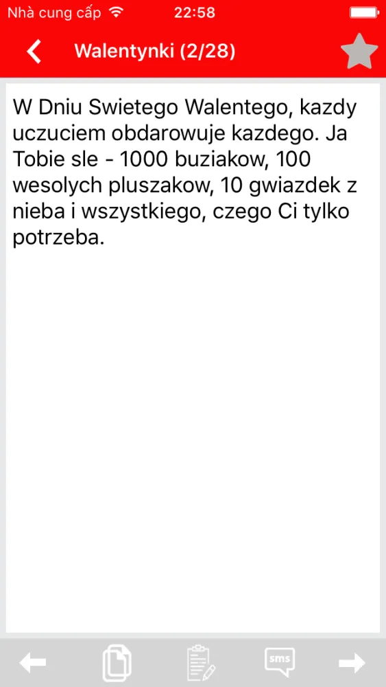 Tangkapan skrin SMS Template Collection (Polish) - Send emotional message to the family, friends and loved ones.