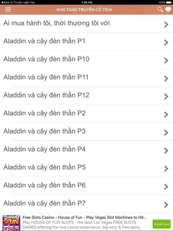 Скриншоты 700 truyện cổ tích của Việt Nam và thế giới chọn lọc iPad 
