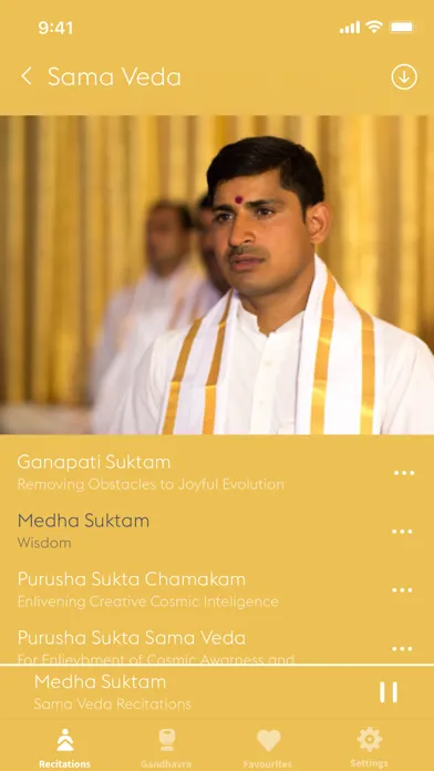 Tangkapan skrin Maharishi Veda