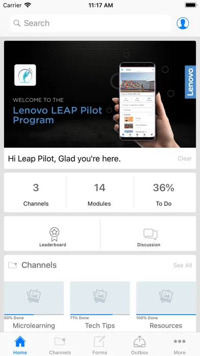 Tangkapan skrin LEAP Pilot for Lenovo