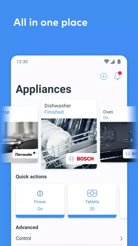 Tangkapan layar Home Connect (America)