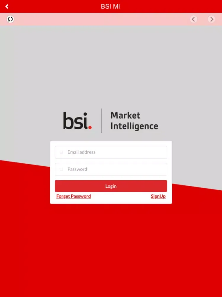 ภาพหน้าจอของ BSI MI App iPad 