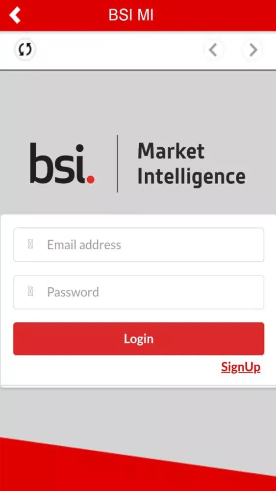 ภาพหน้าจอของ BSI MI App