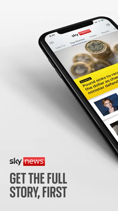 Captures d'écran de Sky News: Breaking, UK & World