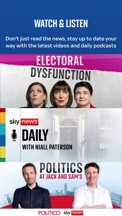 Captures d'écran de Sky News: Breaking, UK & World