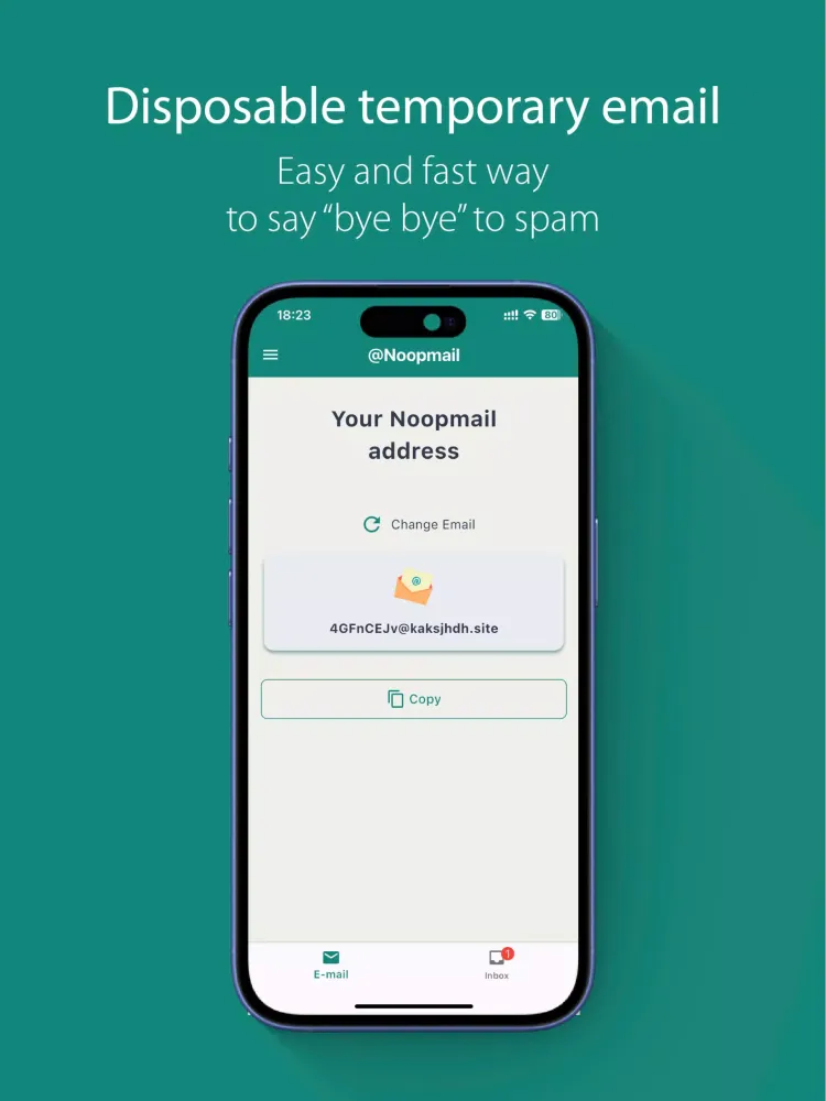 Noop Mail - Temporary email应用截图