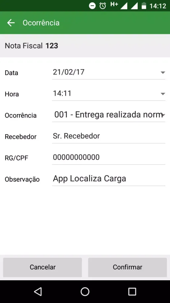 Screenshot di Localiza Carga