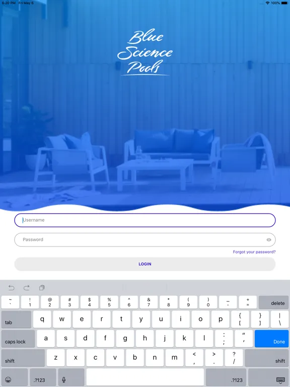 Blue Science Pool App iPad  স্ক্রিনশট