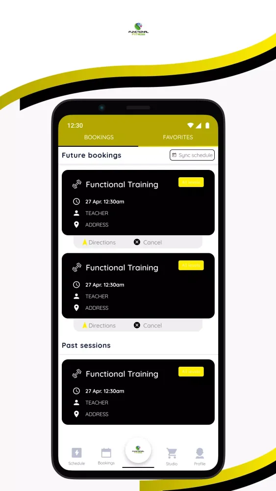 Captures d'écran de FUNCTIONAL FITNESS TRX