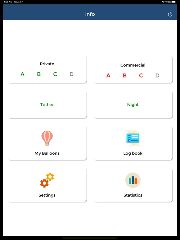 Ảnh chụp màn hình của EASA Balloon Logbook iPad 