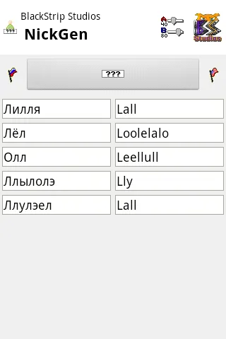 NickGen nick generator Screenshots