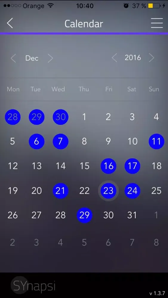 ภาพหน้าจอของ Synapsi
