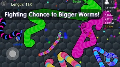 Capturas de tela do Worm Muncher