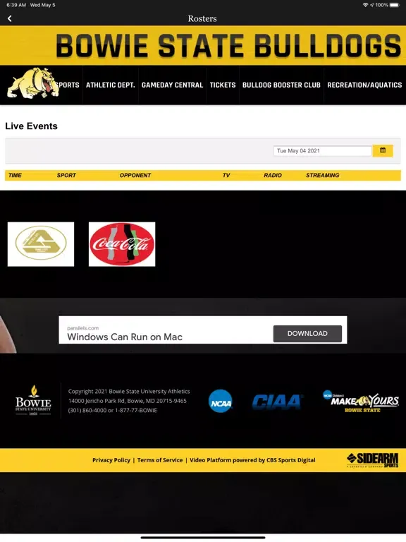 BSU SPORTS iPad  Screenshots