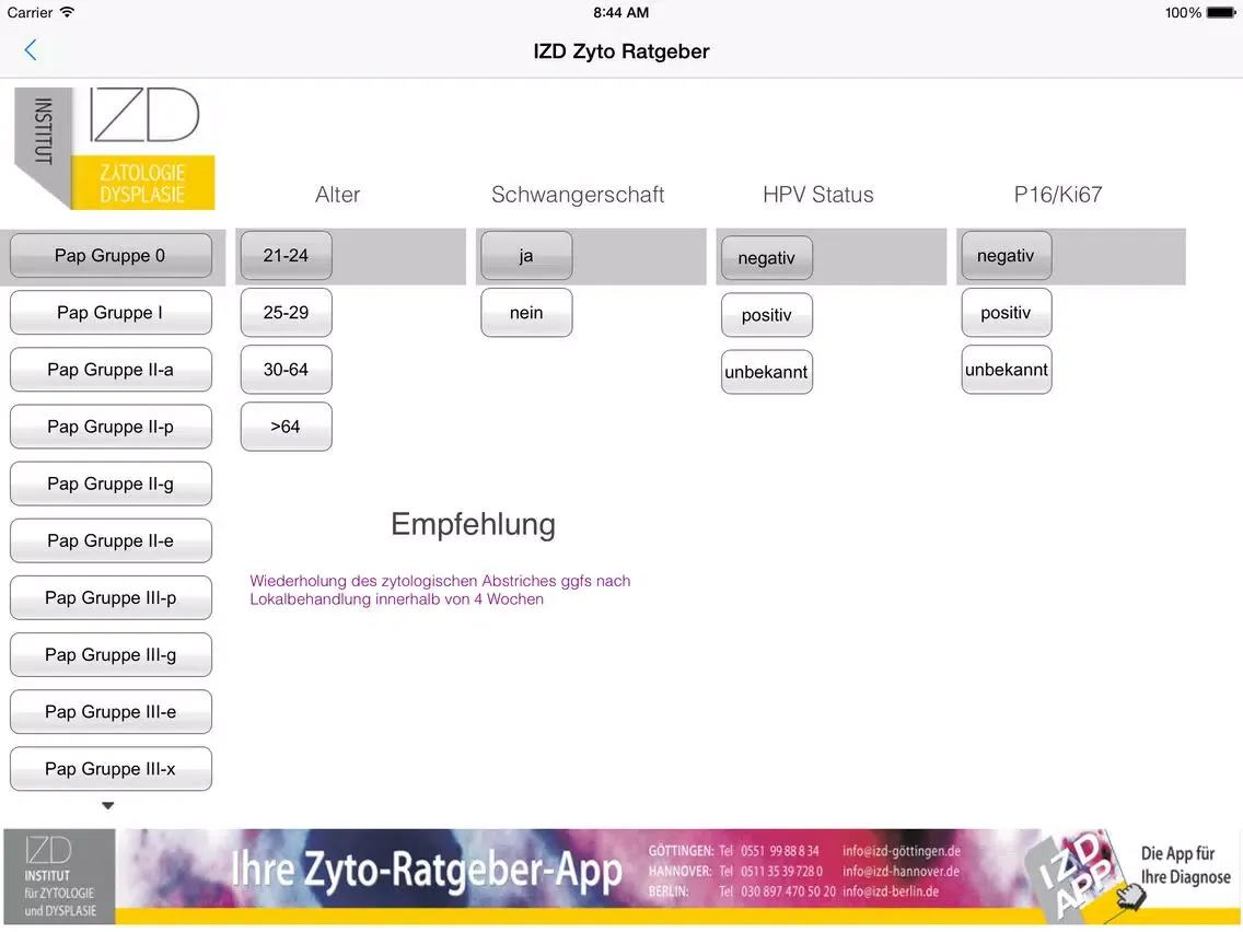 IZD Zyto Ratgeber iPad  스크린샷