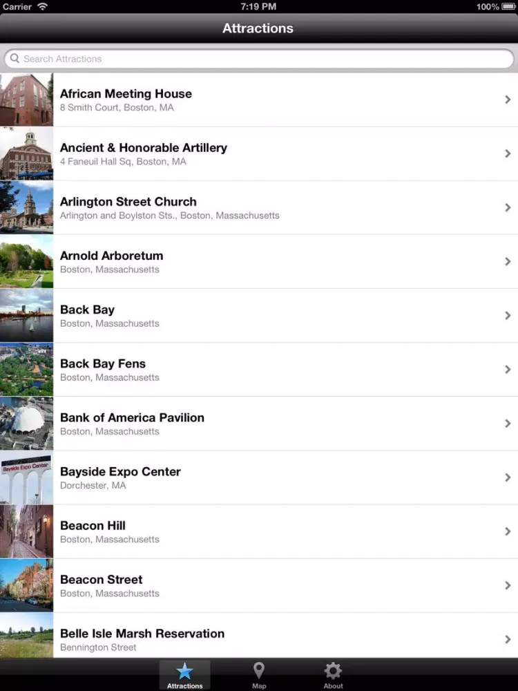 Boston Mini Guide iPad  스크린샷
