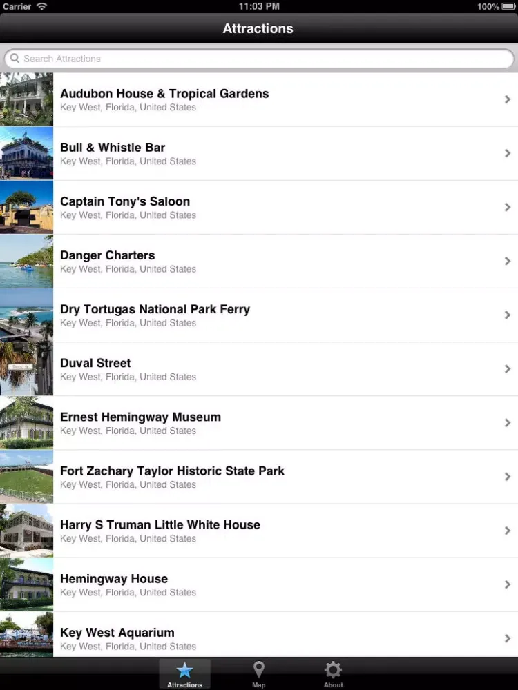 Key West Mini Guide iPad  سکرین شاٹس