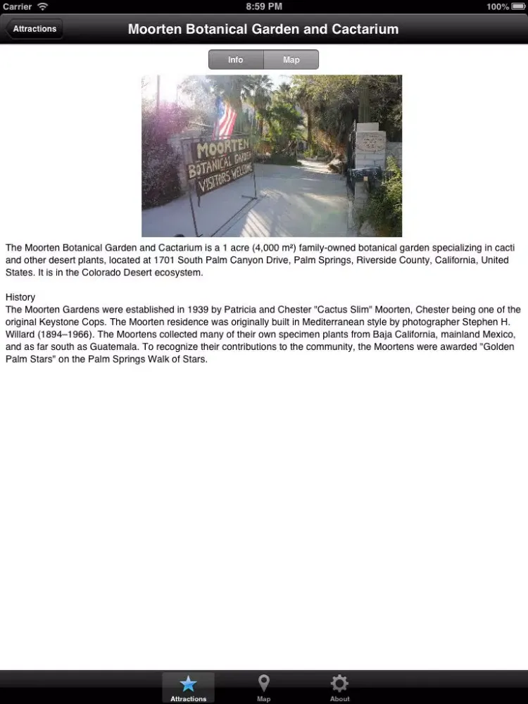 Palm Springs Mini Guide iPad  Screenshots