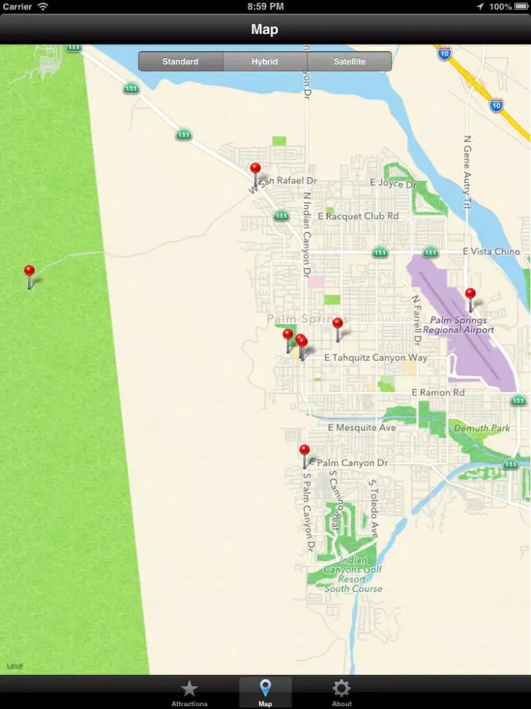 Palm Springs Mini Guide iPad  Screenshots