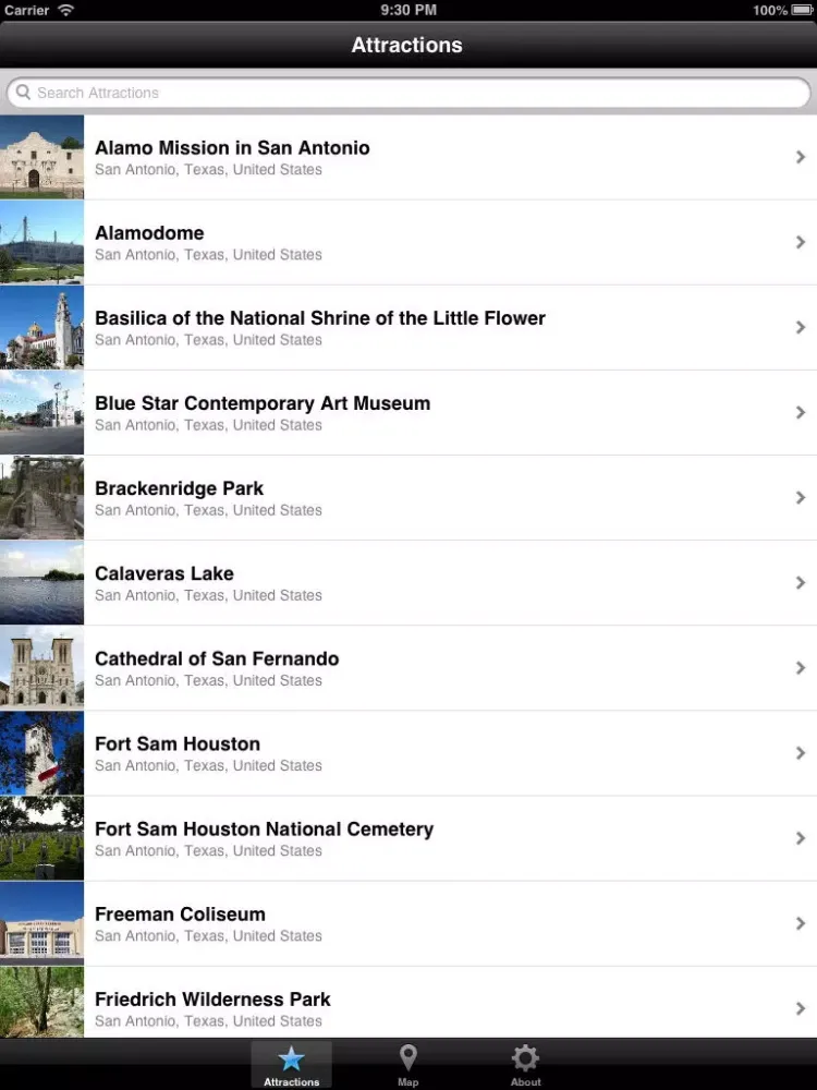 San Antonio Mini Guide iPad  Screenshots