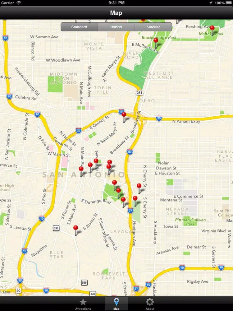 San Antonio Mini Guide iPad  Screenshots