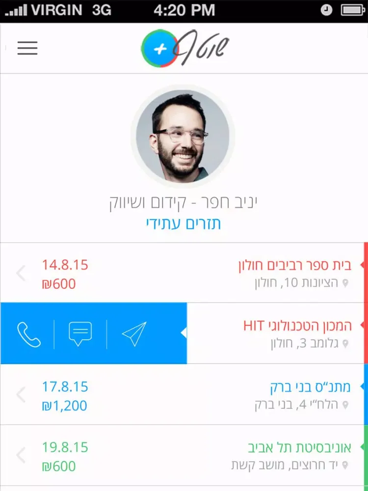 Ảnh chụp màn hình của שוטף+ iPad 