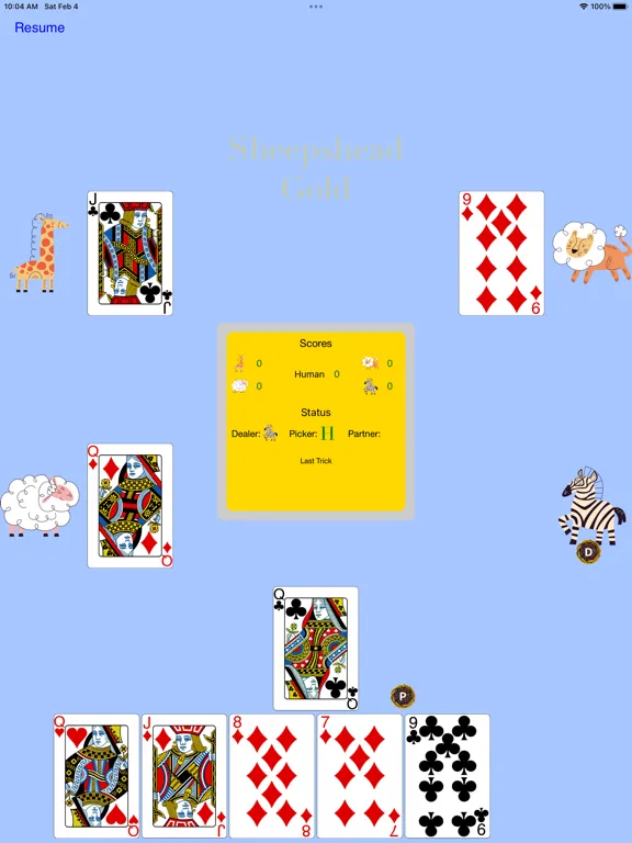 Zrzuty ekranu Sheepshead Gold iPad 