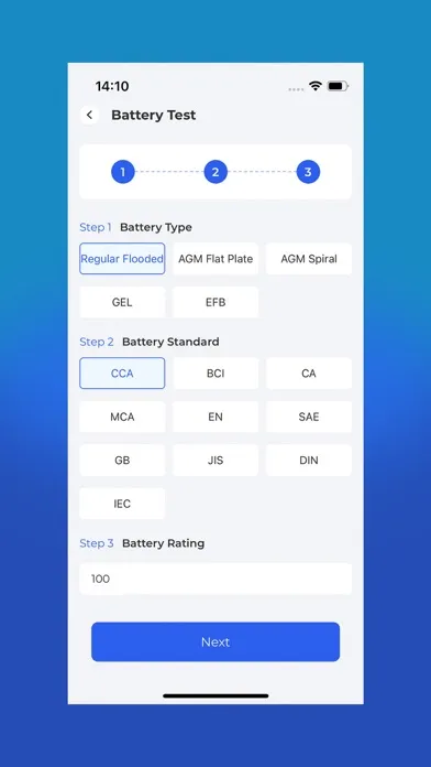 Zrzuty ekranu TOPDON BatteryLab