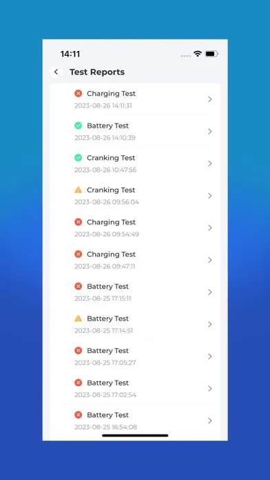 Zrzuty ekranu TOPDON BatteryLab