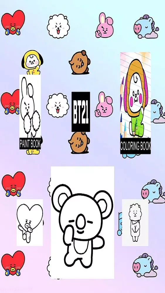 Ảnh chụp màn hình của BT21 Coloring Book Chimmy