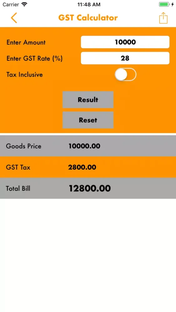 GST-EMI Calculator Screenshots