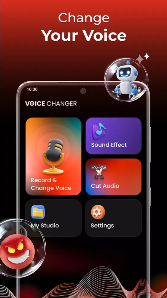 Captures d'écran de Voice Changer