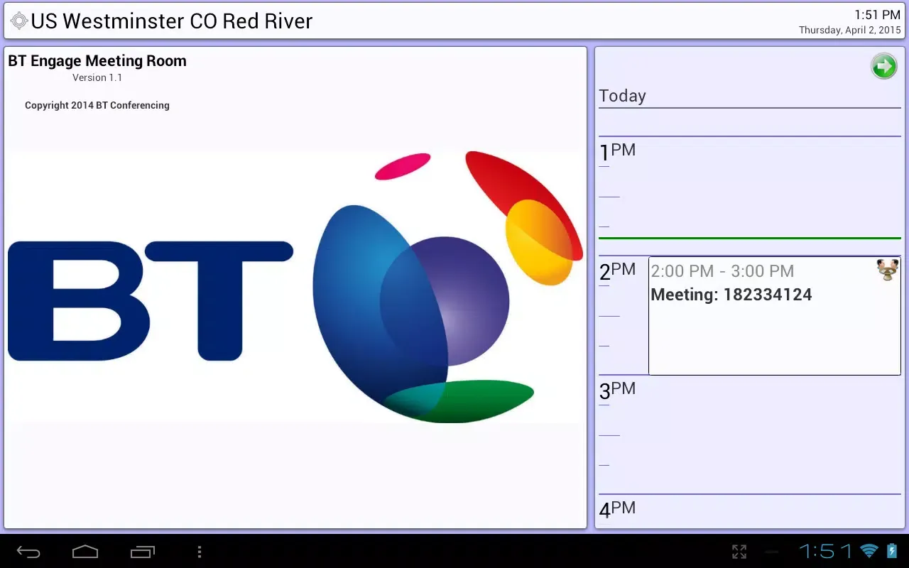 BT Engage Room Control应用截图