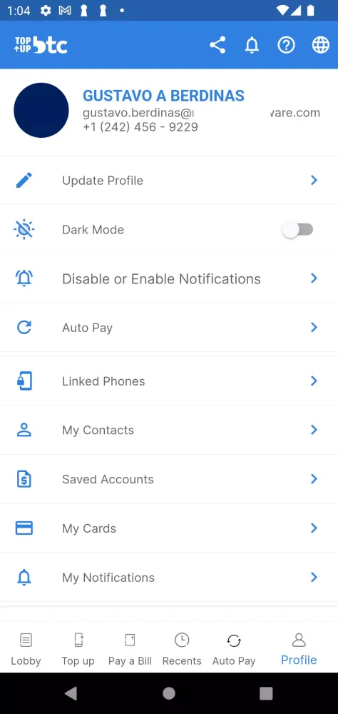 Topup BTC Screenshots