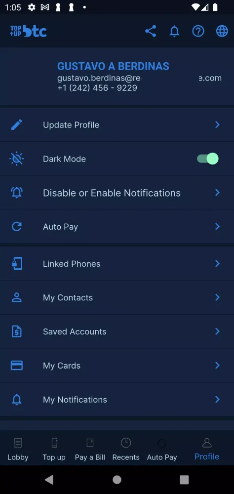 Topup BTC Screenshots