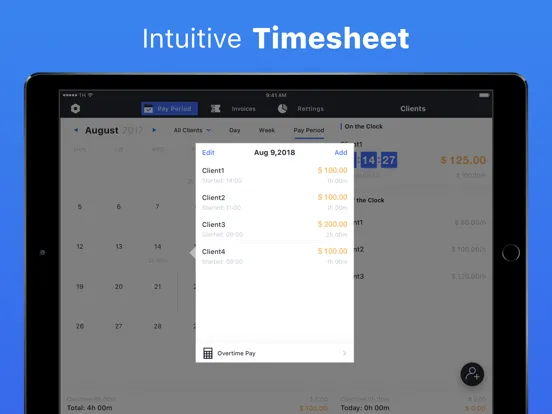 Screenshot di Hours Keeper: Time Tracker iPad 