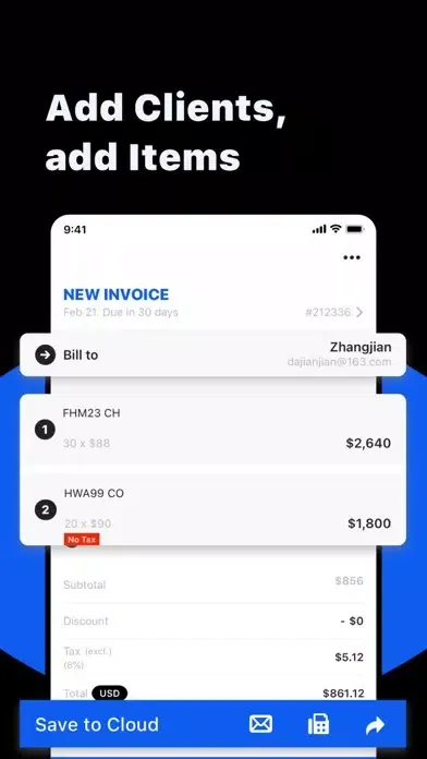 Screenshot di Estimate Maker - Invoice Clip