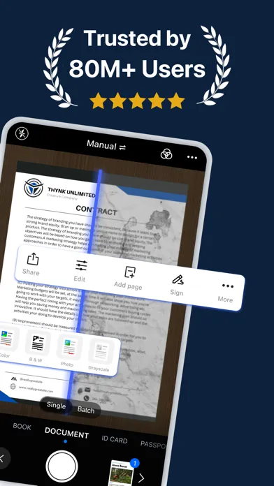 Capturas de tela do Scanner App - Tiny Scanner