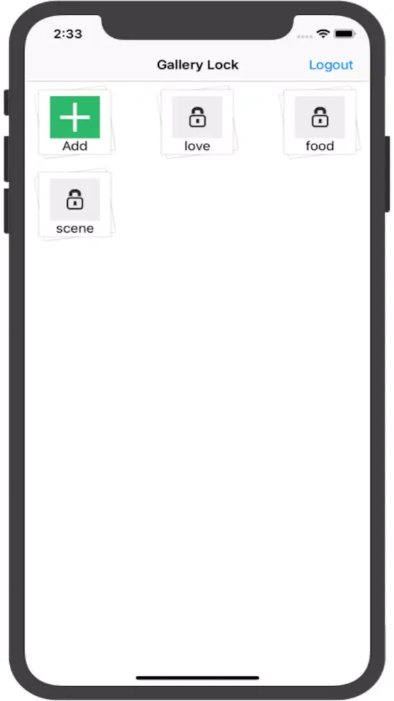 Tangkapan skrin Gallery Lock-Safe Album Stewar