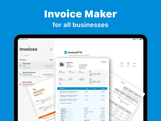 Tiny Invoice: Receipt Maker iPad  سکرین شاٹس