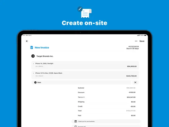 Tiny Invoice: Receipt Maker iPad  سکرین شاٹس