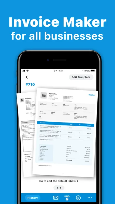 Tiny Invoice: Receipt Maker سکرین شاٹس