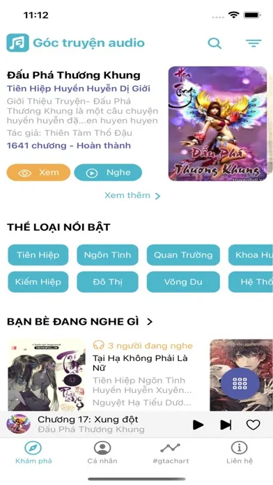 Ảnh chụp màn hình của Góc Truyện Audio
