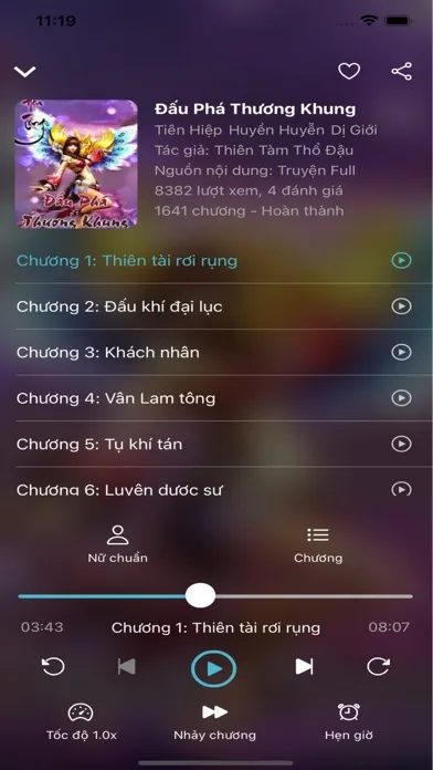 Ảnh chụp màn hình của Góc Truyện Audio