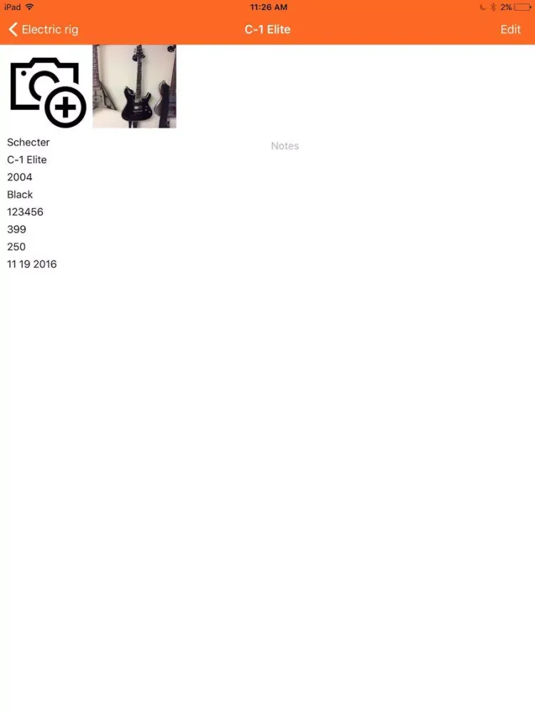 MyRig - Guitar Inventory iPad  스크린샷