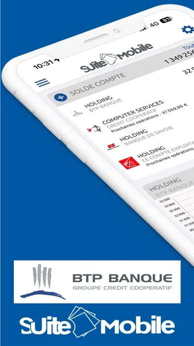 Suite Mobile BTP Banque Screenshots