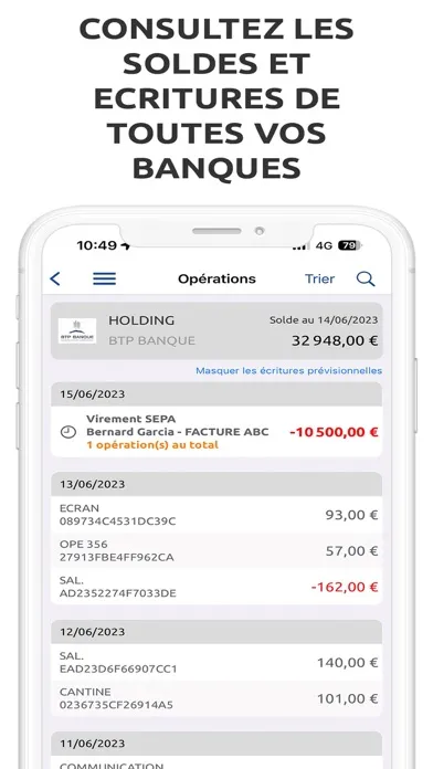 Suite Mobile BTP Banque Screenshots