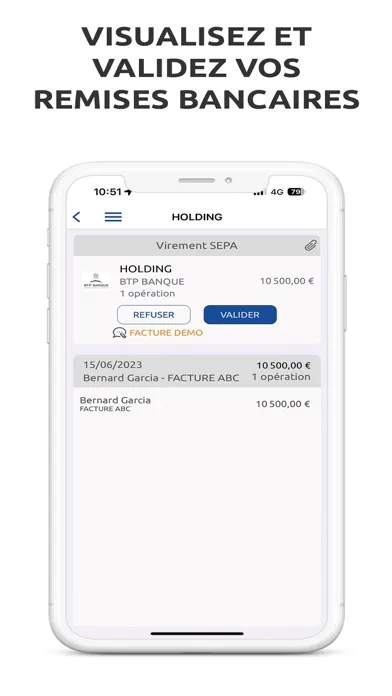 Suite Mobile BTP Banque Screenshots